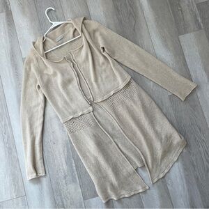 Casmari Cashmere Cardigan Handloomed Knit Beige women (xlarge) coastal cozy soft